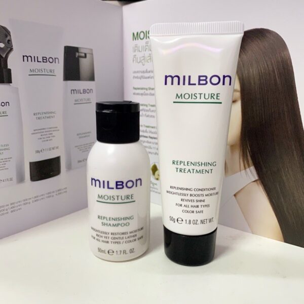 Milbon Moisture ชุดทดลอง แชมพู+ครีมนวด